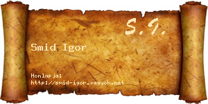 Smid Igor névjegykártya