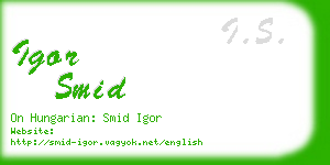 igor smid business card